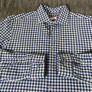 Johnnie O Mens Large Hangin Out Gingham Check Long Sleeve Button Down Shirt